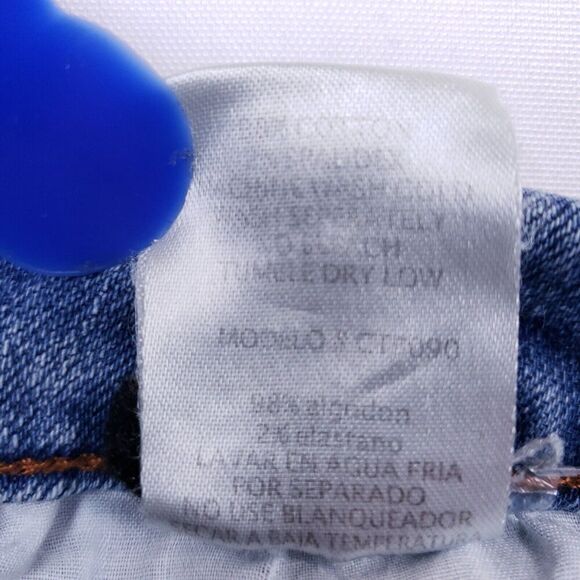 Black Label C'Est To! Jeans Womens 26x23 Size 1 Blue Distressed Cuffed Hem - Picture 5 of 11